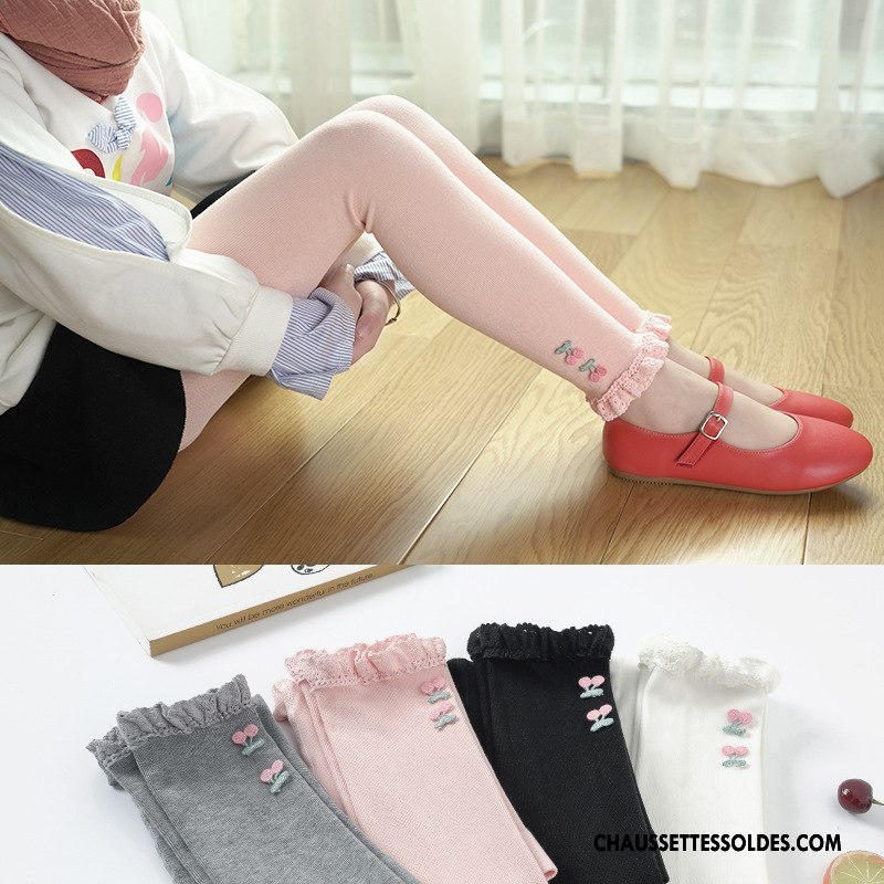 Collant Fille Le Nouveau Dentelle Matelassé Guêtres Leggings Printemps Enfant Rose