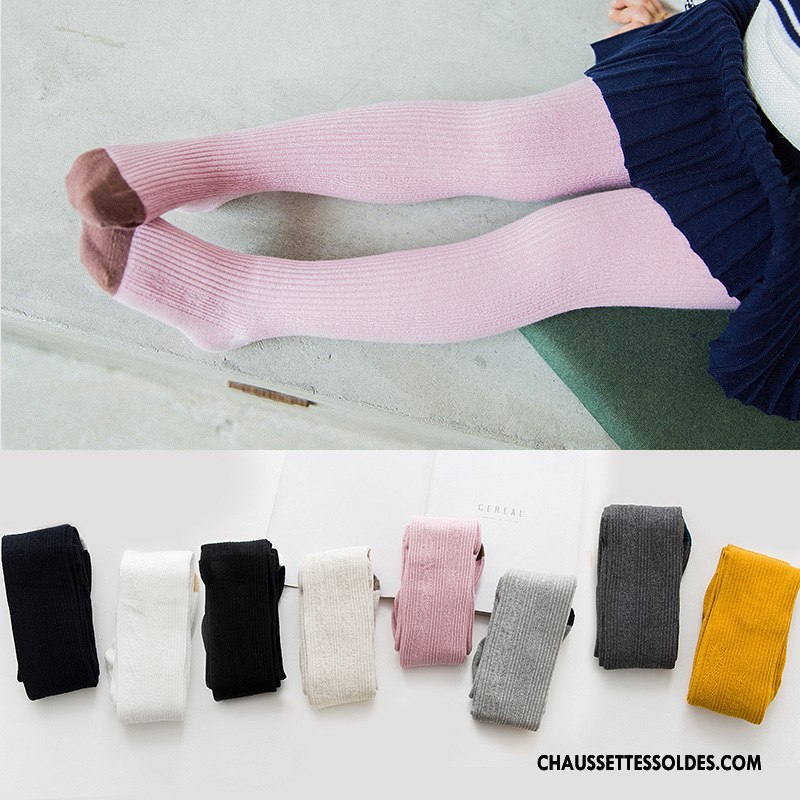 Collant Fille Leggings Printemps Enfant L'automne Matelassé Fleurs Rose