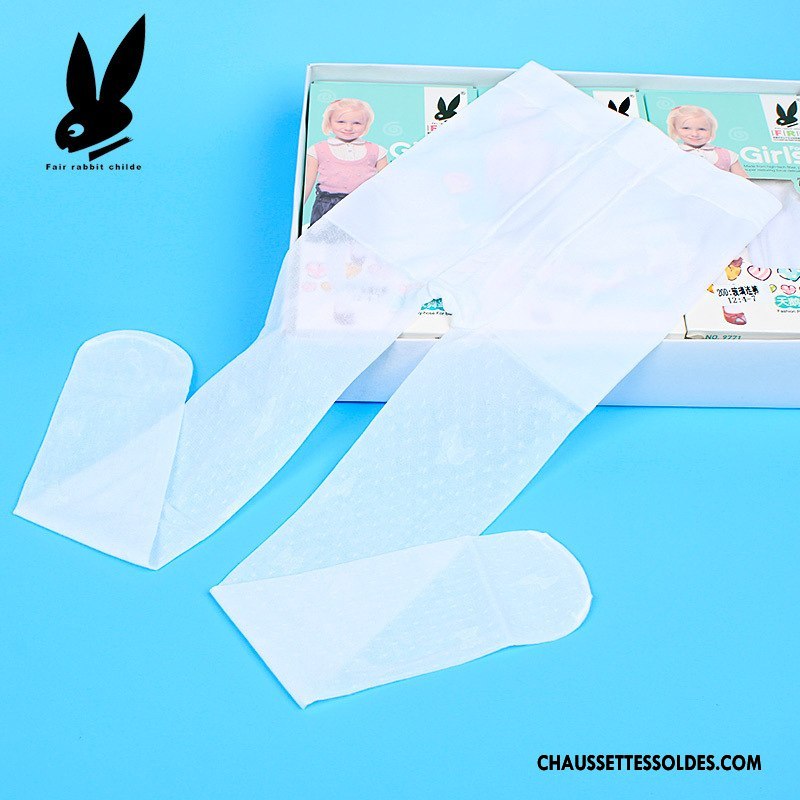 Collant Fille Marque Chaussette De Noël Collant Panty Très Mince Fleurs Enfant Blanc