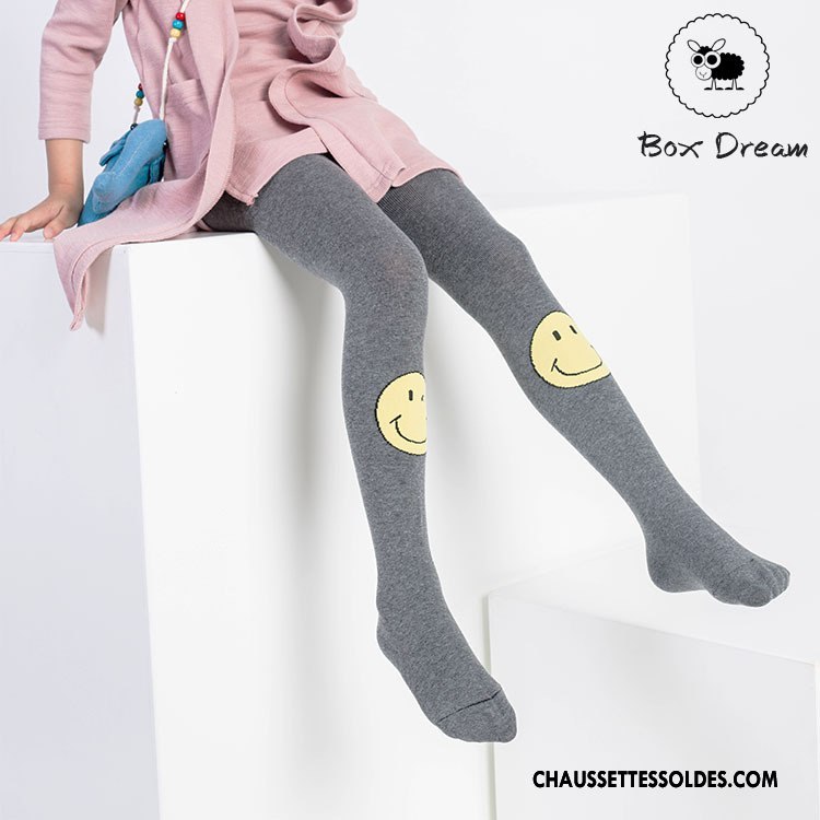 Collant Fille Matelassé Printemps Enfant Femme Chaussette Collant Panty Gris