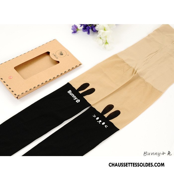Collant Fille Mince Enfant Chaussette Été Chaussette De Noël Femme Impression Noir