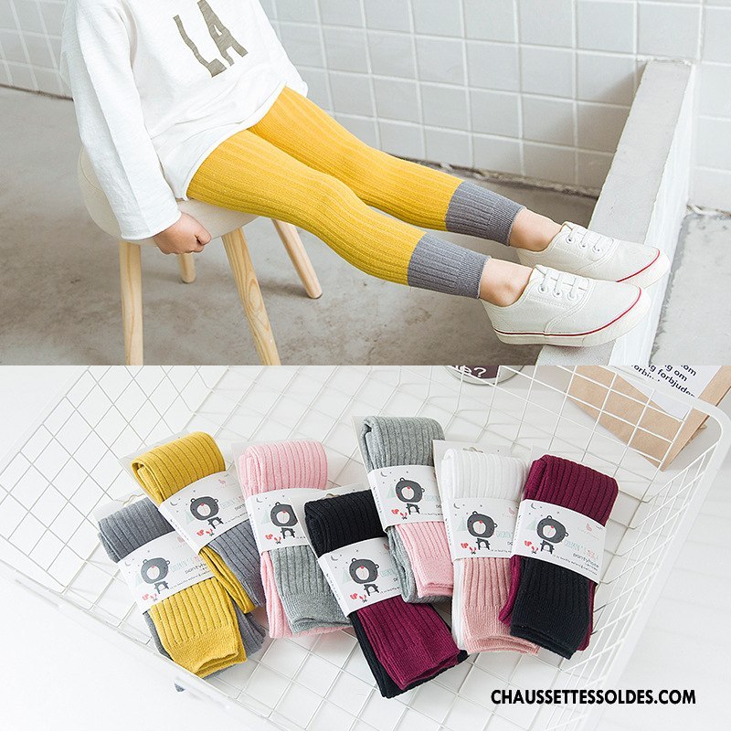 Collant Fille Petit Enfant Milieu Le Nouveau Collants Printemps Jaune