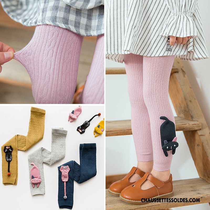 Collant Fille Petit Le Nouveau Printemps Bébé Chaussette Dessin Animé Rose