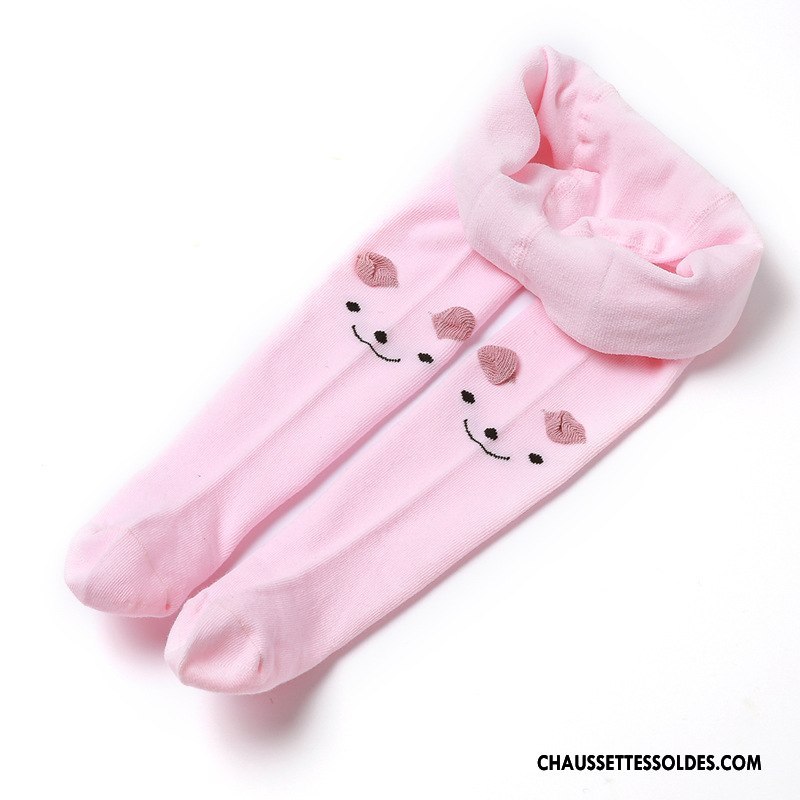 Collant Fille Printemps Le Nouveau Dessin Animé L'automne Enfant Femme Rose