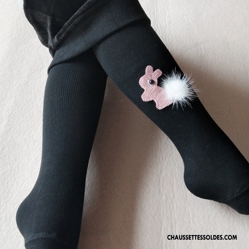 Collant Fille Renforcé Milieu Gros Femme Hiver Enfant Noir