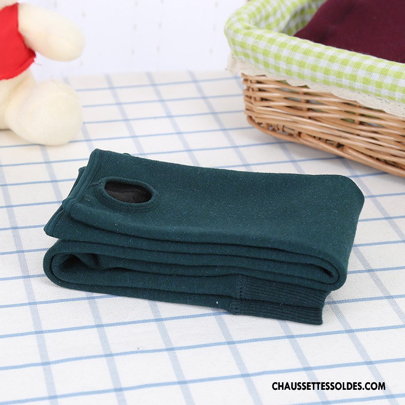 Collant Fille Ultra Enfant Hiver Le Nouveau Plus De Velours Guêtres Leggings Vert