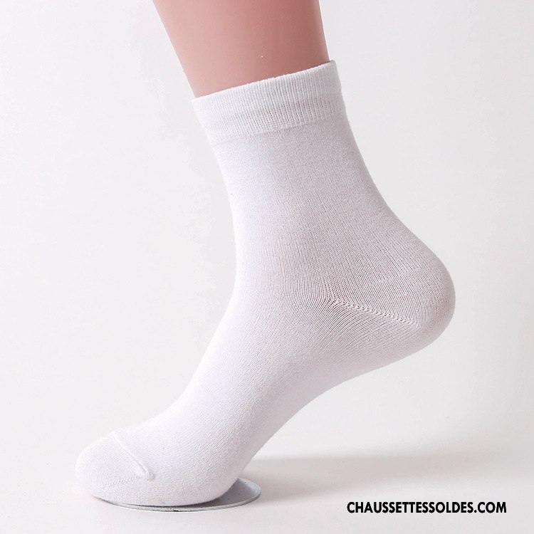 Guêtres Femme Chaussette Style Chaud Basket Milieu L'automne Homme Blanc Argent