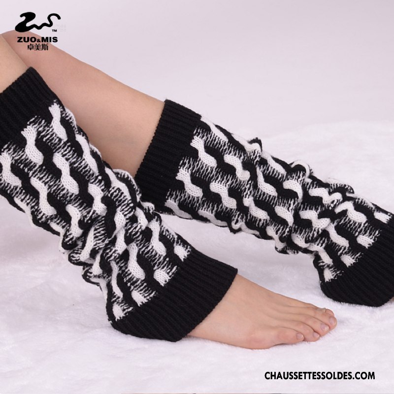 Guêtres Femme Modèle De Laine Thermiques En Maille Chaussette L'automne Noir