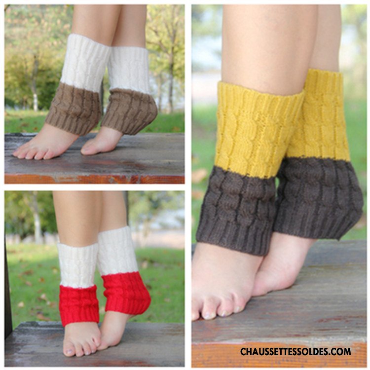 Guêtres Femme Tendance Chaussette De Laine Genouillère Fleurs L'automne