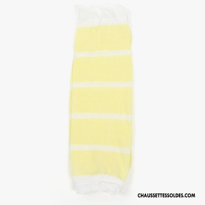 Guêtres Fille Coton Bio Chaussette Bébé Homme Bonbons Été Jaune