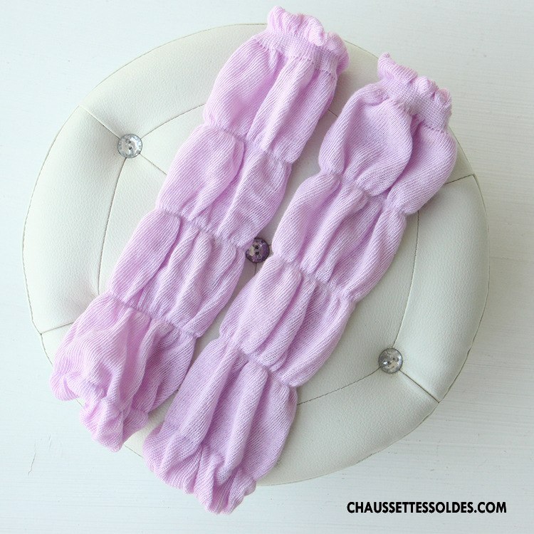 Guêtres Fille Coton Chaussette Crème Solaire Bébé Respirant Le Nouveau Violet