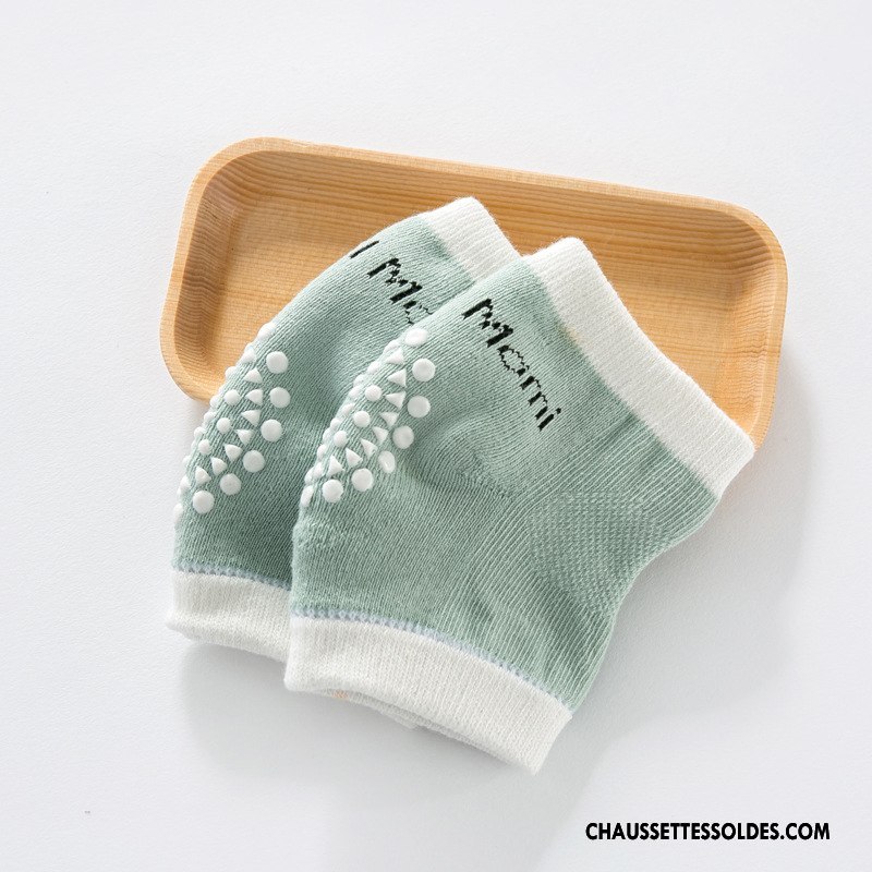 Guêtres Garçon Genouillère Enfant Antidérapant Chaussette Terry Bébé Vert